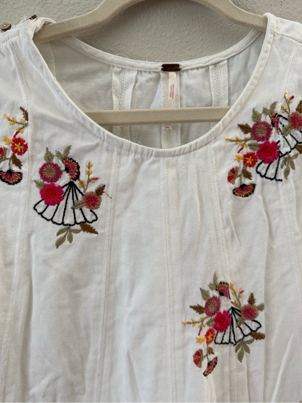 Free People Strada Embroidered Two-Piece Tank & Short Set XL - Picture 5 of 13